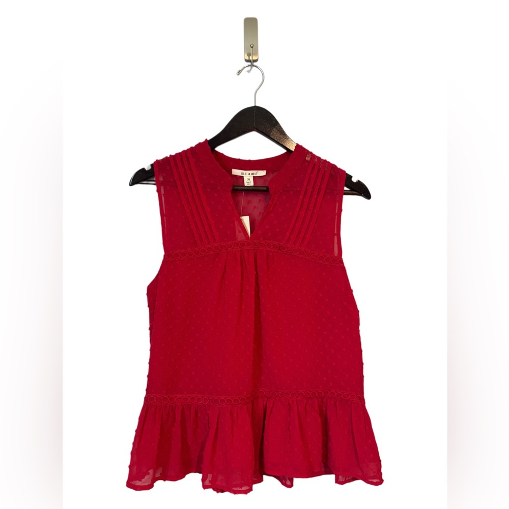 Milani Sleeveless Red Blouse